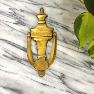 Vintage Solid Brass Twist Door Knocker - Made in India